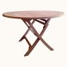 Table ronde pliable en teck