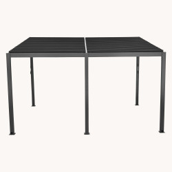 Pergola bioclimatique SUN sur fond blanc, vue du dessus