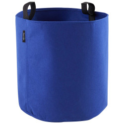 Sac plantation feutre géotextile ø 40 cm bleu vue de face sur fond blanc