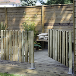Portillon en bois OBLIK - L100 x l6 x H90 cm - Jardipolys