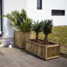 Bac à fleurs rectangulaire en bois Vendôme - 120 x 60 x 50 cm