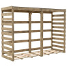 Abri-bûches COLOMBUS XL 174 x 82 x 238 cm en bois traité, vue de 3/4