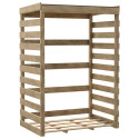 Abri-bûches COLOMBUS 174 x 82 x 120 cm en bois traité, vue de 3/4