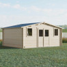 Abri de jardin en bois avec toiture en feutre bitumé JUNO | 17,5 m²