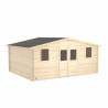 Abri de jardin en bois avec toiture en feutre bitumé JUNO | 17,5 m²