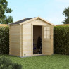 Abri de jardin en bois avec toiture en feutre bitumé et serrure inox JUNO | 2,8 m²
