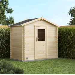 Abri de jardin en bois avec toiture en feutre bitumé et serrure inox JUNO | 2,8 m²