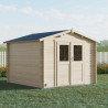 Abri de jardin en bois avec toiture en feutre bitumé JUNO | 7,4 m²