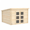 Abri de jardin en bois avec toiture mono-pente en feutre bitumé JUNO MODERN | 7,4 m²