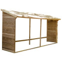 Abri-bûches MEMPHIS XXL 203 x 114,5 x 410 cm en bois traité, vue de 3/4
