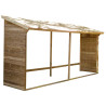 Abri-bûches MEMPHIS XXL 203 x 114,5 x 410 cm en bois traité, vue de 3/4