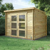 Abri de jardin en bois avec toiture en feutre bitumé NICIA MODERN | 6,2 m²
