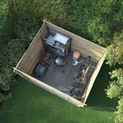 Abri de jardin en bois avec toiture en feutre bitumé NICIA MODERN | 6,2 m²
