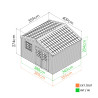 Abri de jardin en bois avec toiture en acier galvanisé SHELTY+  | 13,4 m²