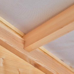 Abri de jardin en bois avec toiture en acier galvanisé SHELTY+ | 8,9 m²