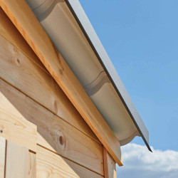 Abri de jardin en bois avec toiture en acier galvanisé SHELTY+ | 8,9 m²