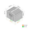 Abri de jardin en bois avec toiture en acier galvanisé SHELTY+ | 8,9 m²