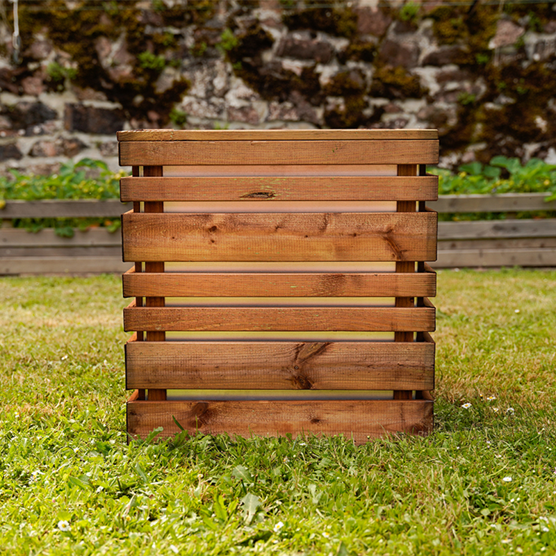 Bac à Fleurs Carré KÜB Bois 91L – 50x50x50 Cm Traité Extérieur Jardipolys