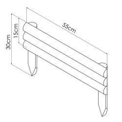 Bordure BOCAGE droite - 300x550 mm