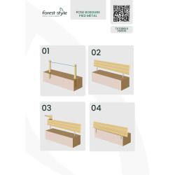Bordure en bois Hakea Ep 3,9 cm - 110 x 30 cm