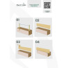 Bordure en bois Hakea Ep 3,9 cm - 110 x 30 cm