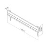 Bordure en bois Hakea Ep 3,9 cm - 110 x 30 cm