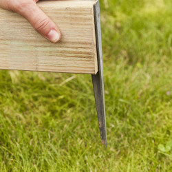 Bordure en bois Hakea Ep 3,9 cm - 110 x 30 cm