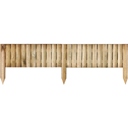 Bordure de jardin en bois QUEBEC produit sur fond blanc
