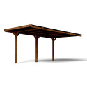 Carport adossable Victor, vue de 3/4