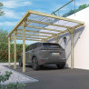 Carport Jean en ambiance en extérieur avec un véhicule garé en dessous