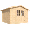 Abri de jardin en bois avec toiture en feutre bitumé et serrure inox VALLO FENETRE | 7.5m²