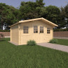 Abri de jardin en bois avec toiture en feutre bitumé et serrure inox STELO | 10m²
