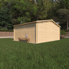 Abri de jardin en bois avec toiture en feutre bitumé et serrure inox VALLO | 17m²