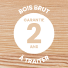 Abri de jardin en bois avec toiture en feutre bitumé et serrure inox VALLO | 12m²