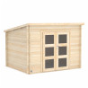 Abri de jardin en bois avec toiture mono-pente en feutre bitumé JUNO MODERN | 6 m²