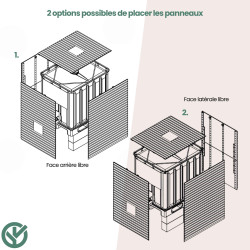 Cache récupérateur d'eau - KUBO 1000L - l105 cm  x L120 cm  x H153 cm