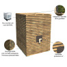 Cache récupérateur d'eau - KUBO 1000L - l105 cm  x L120 cm  x H153 cm