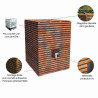 Cache récupérateur d'eau marron - KUBO 1000L - l105 cm  x L120 cm  x H153 cm
