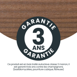 Cache récupérateur d'eau marron - KUBO 1000L - l105 cm  x L120 cm  x H153 cm