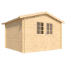 Abri de jardin en bois avec toiture en feutre bitumé et serrure inox VALLO | 7.5m²