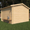 Abri de jardin en bois avec toiture en feutre bitumé et serrure inox VALLO | 7.5m²