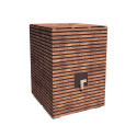 Cache récupérateur d'eau marron - KUBO 1000L - l105 cm  x L120 cm  x H153 cm