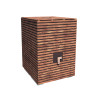 Cache récupérateur d'eau marron - KUBO 1000L - l105 cm  x L120 cm  x H153 cm