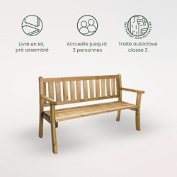 Banc 3 personnes PHILADELPHIA - Jardipolys