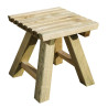 Tabouret carré KAREL - 42,5 x 42,5 x 44 cm - Jardipolys