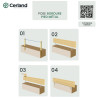 Bordure en bois Nolina à planter Ep 6,4 cm - 110 x 60 cm