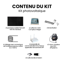 Carport solaire en bois Elio - carport photovoltaïque 1 place 15m² - garantie 20 ans