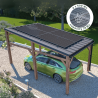 Carport en bois Solaire Elio - 1 voiture - 15,5m² - Garantie 20 ans