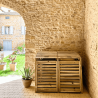 Cache poubelles double - 150 x 90 x 125 cm - Jardipolys