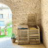 Cache poubelles double - 150 x 90 x 125 cm - Jardipolys